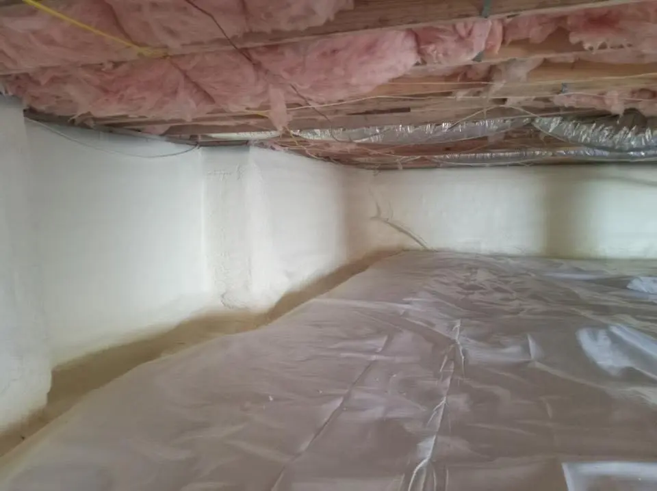 Crawl space encapsulation with closed-cell spray foam for Attic Insulation in Westport